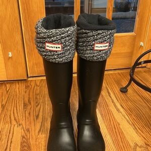 Hunter | Original matte Black Adjustable Tall Rain Boot - Women's